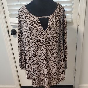 Adrianna Papell Animal Print Blouse